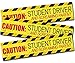 Zento Deals "Caution Student Driver and Screaming Parent" Car Magnet Funny New Driver Magnet 12" X 3" (3 Pack)