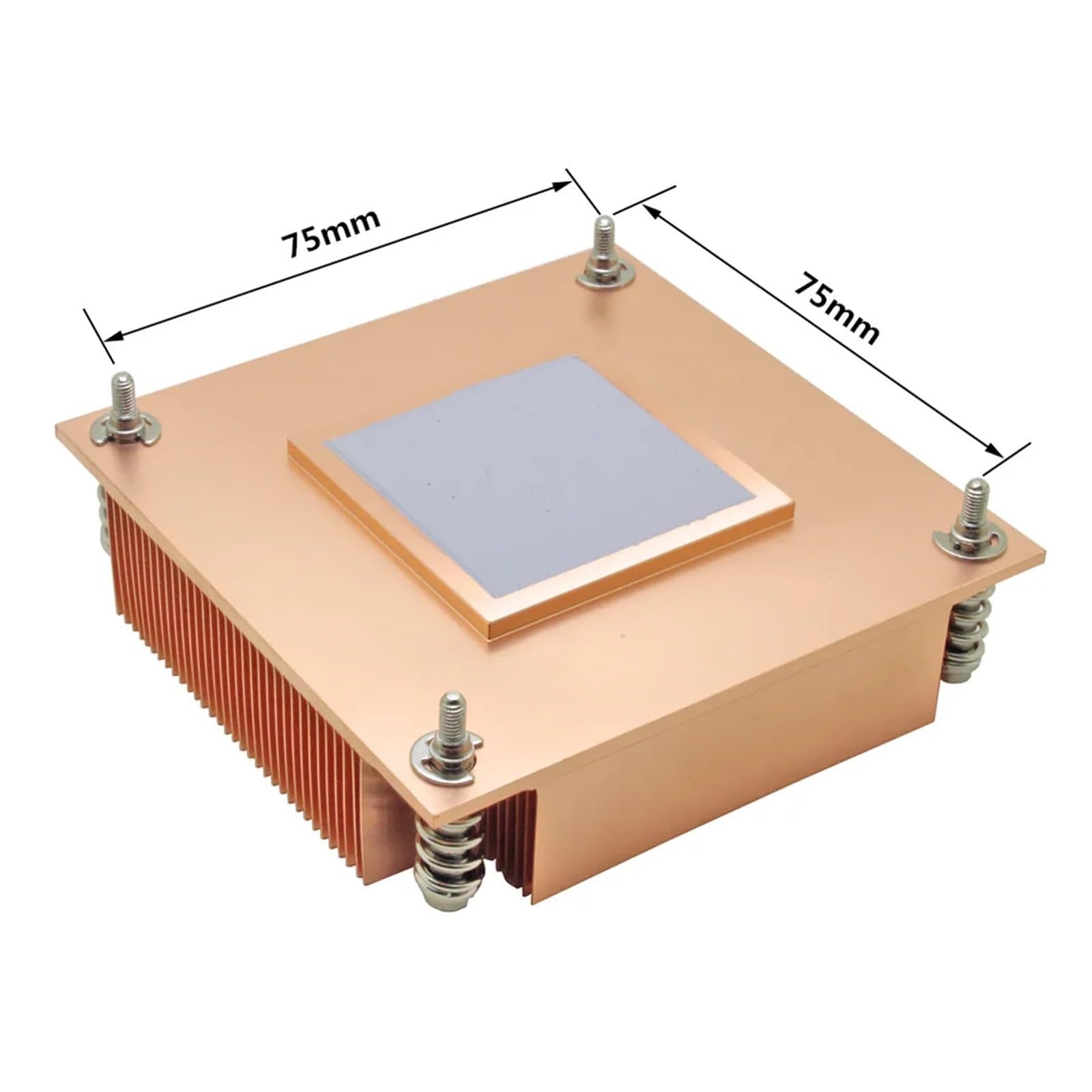 Chłodnica procesora serwera 1U Skiving Fin Miedziany radiator kompatybilny z LGA 1150 1151 1155 1156 I3 I5 I7 Komputer przemysłowy Chłodzenie pasywne