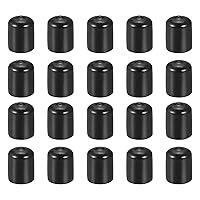 Vista 25 de DMiotech Paquete de 20 protectores de rosca de tornillo negros de 0.354 in de diámetro interior, tapas de goma para pernos de tornillo, tubería