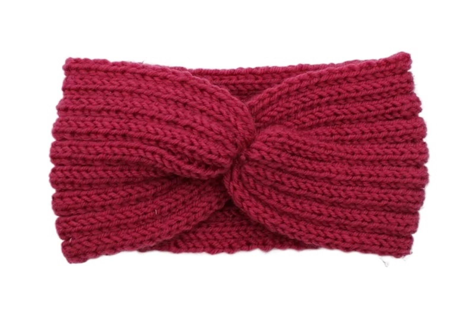 Stirnband 3 stücke Frauen Stirnband Einfarbig Elastische Haar Bands Twisted Gestrickte Turban Headwrap Winter Mädchen Haarband Haar Zubehör Winter Stirnband(Pink E)