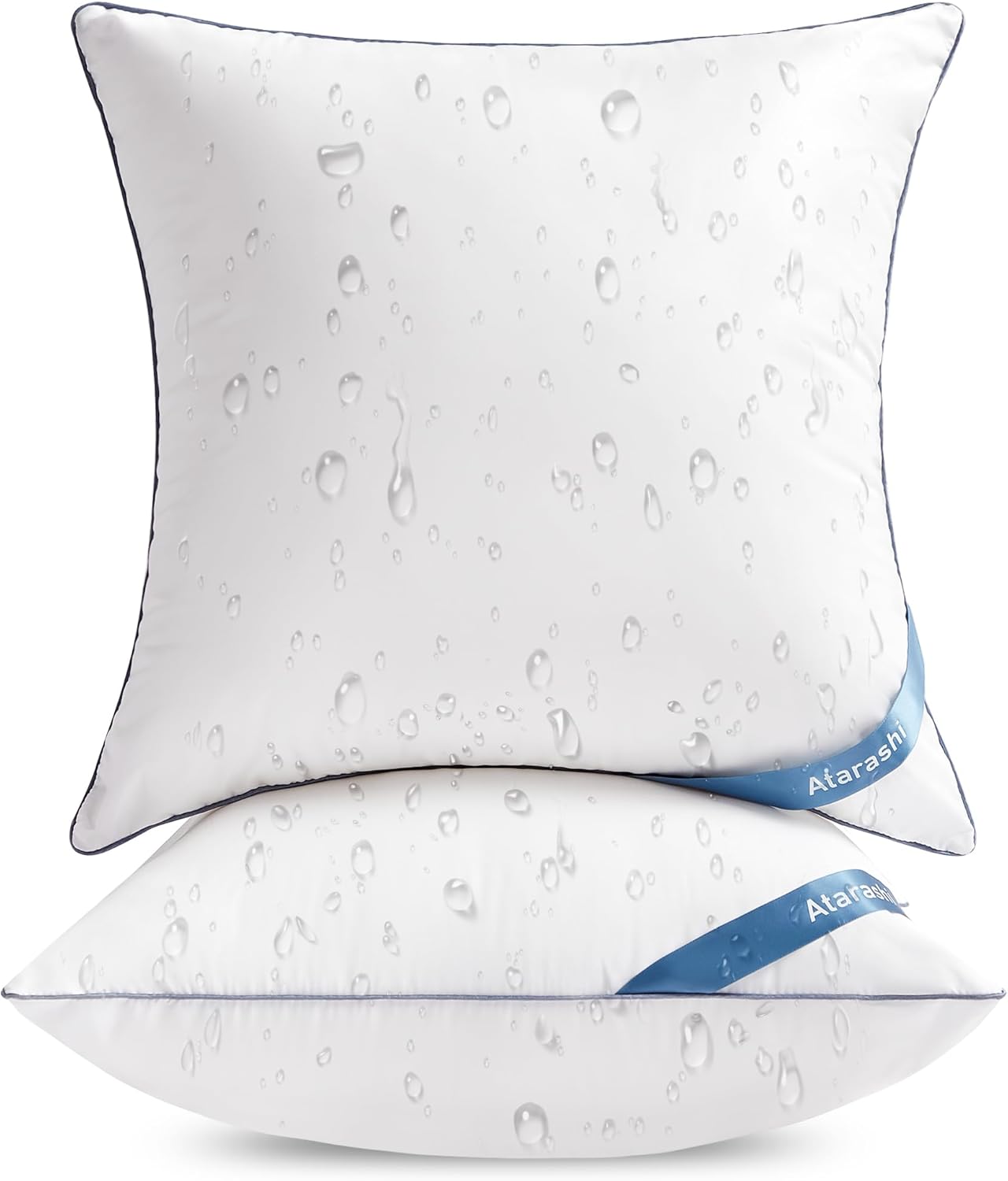 Atarashi 22 x 22 Outdoor Pillow Inserts(Set of 2) - Waterproof Decorative Square Throw Pillows for Couch Sofa Bed Patio Furniture, Garden & Patio, White 22x22 inch 22x22 Inch (Pack of 2)