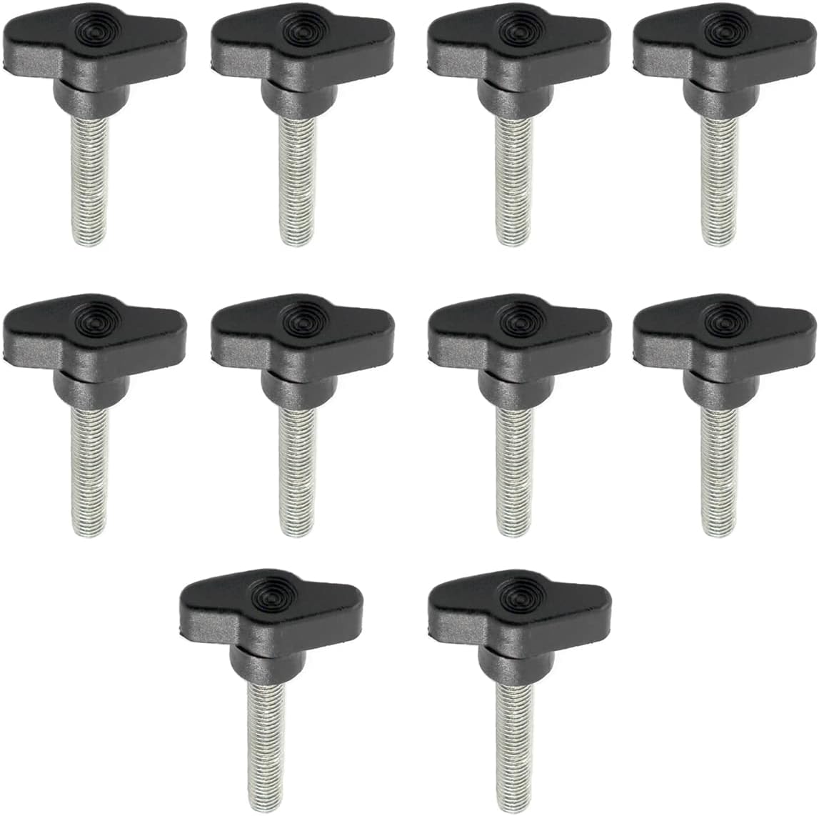 10Pcs M8x40 Clamping Handle Screw Knobs T Knob Screw T-Shaped Knob Adjust Tightening Bolt