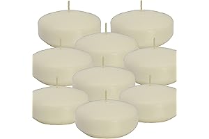 CandleNScent Unscented Ivory Floating Candles: Serenity on Water