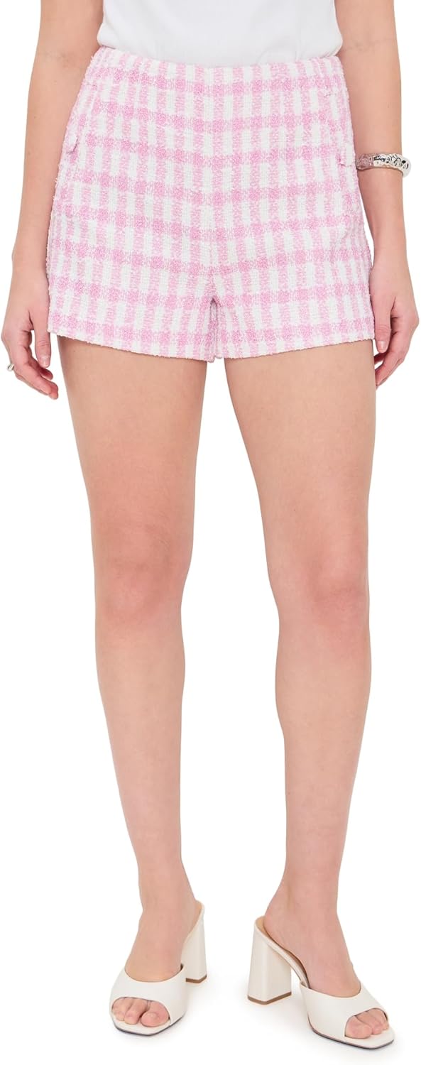 endless rose Women's Tweed Buttoned Shorts
