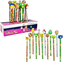 PARTEET Cartoon Printed Pencils with Eraser for Kids (Pack of 24)