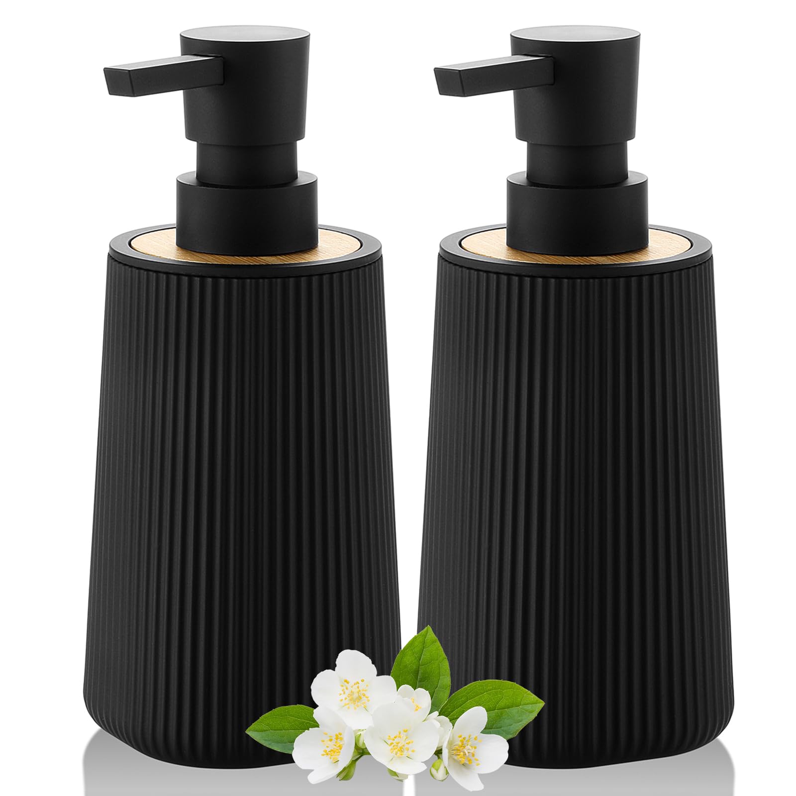 Hand Soap Dispenser Bathroom Bamboo Soap Dispenser Kitchen Sink 2 Pieces