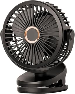 Genérico Clip portátil en el ventilador - Refriamiento necesita un ventilador de mini mesa recargable | de flujo de aire y de cochecito de bebé de doble capa | El de escritorio US