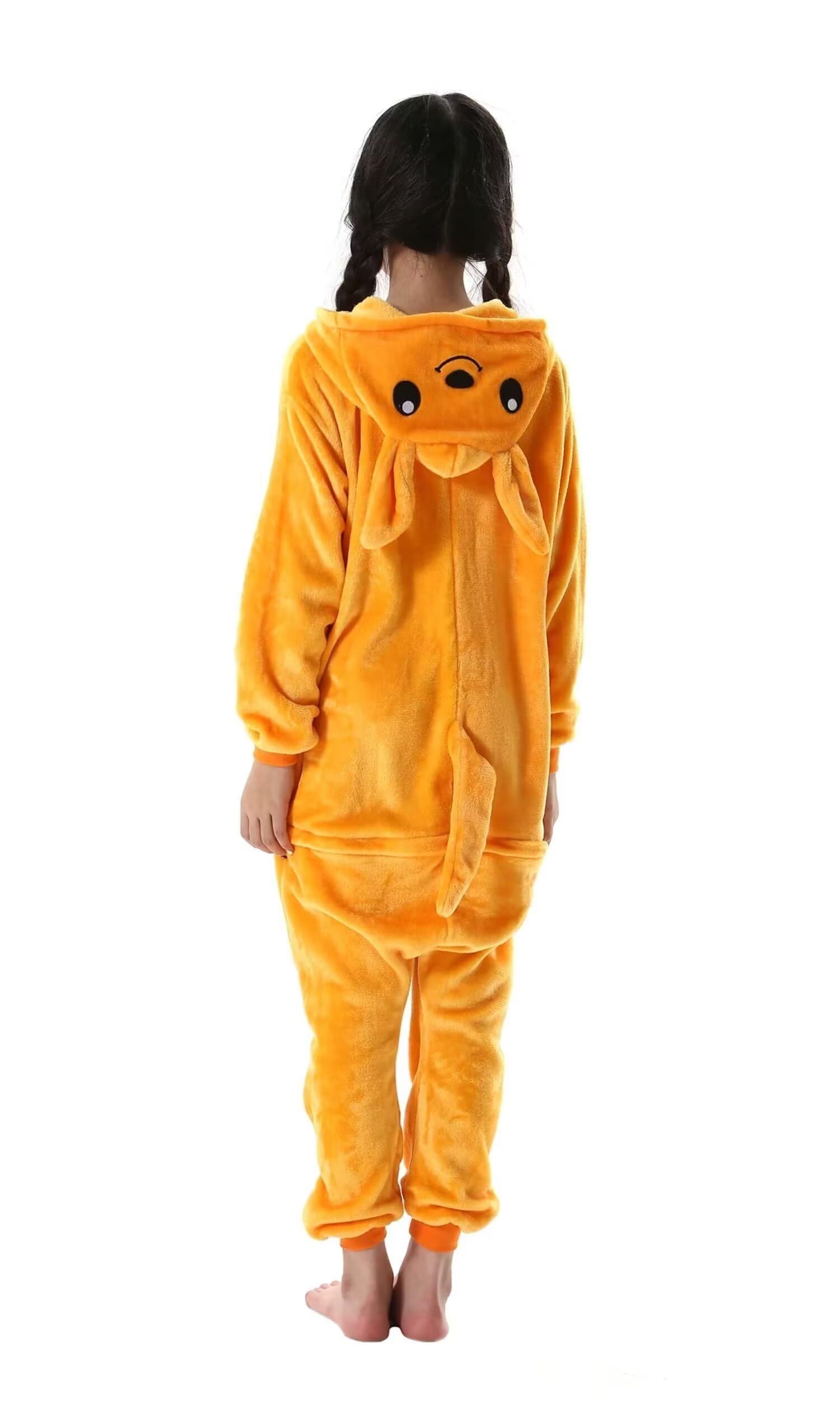 DarkCom Animal Onesie for Kids,Flannel Cosplay Kangaroo Halloween Christmas Costume Parent-Child Sleepwear for Girls Boys 4-5 T - Image 4