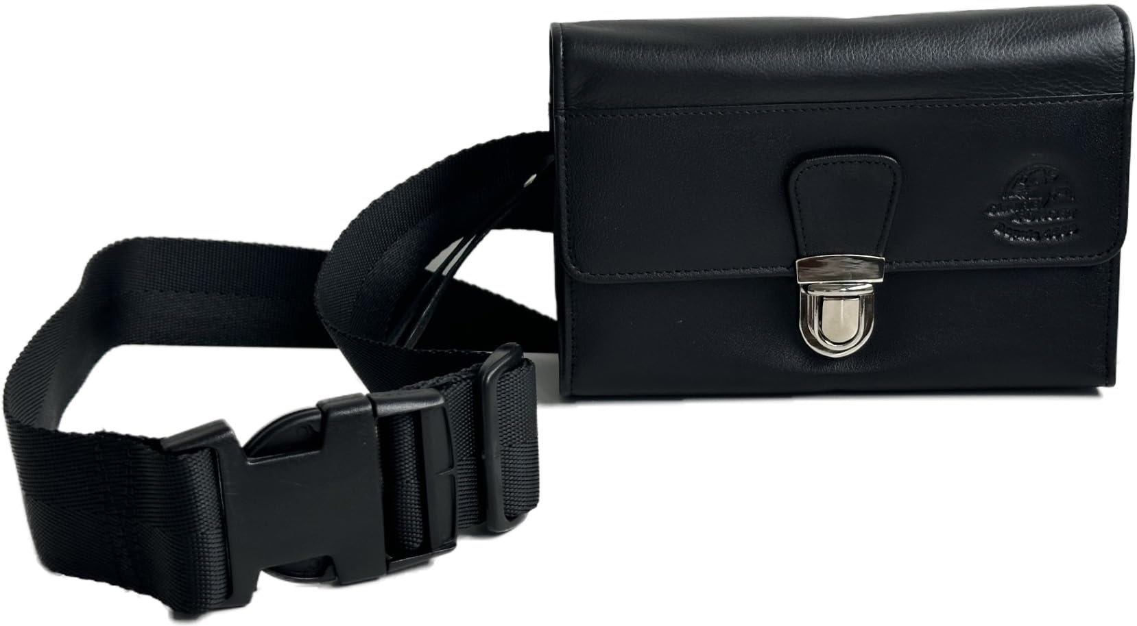 Sacoche Banane Serveur en Véritable Cuir de Bovin, avec Monnayeur Distributeur 6 Pièces d'Euros, Fermeture Cartable, idéale Serveur, Serveuse, Bar, Restaurant, Brasserie