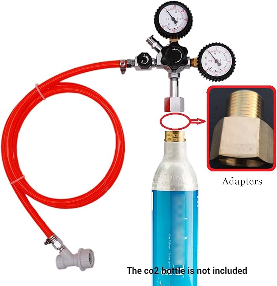 Amazon｜CO2ガスレギュレーターデュアル圧力計付き、ビールガスライン