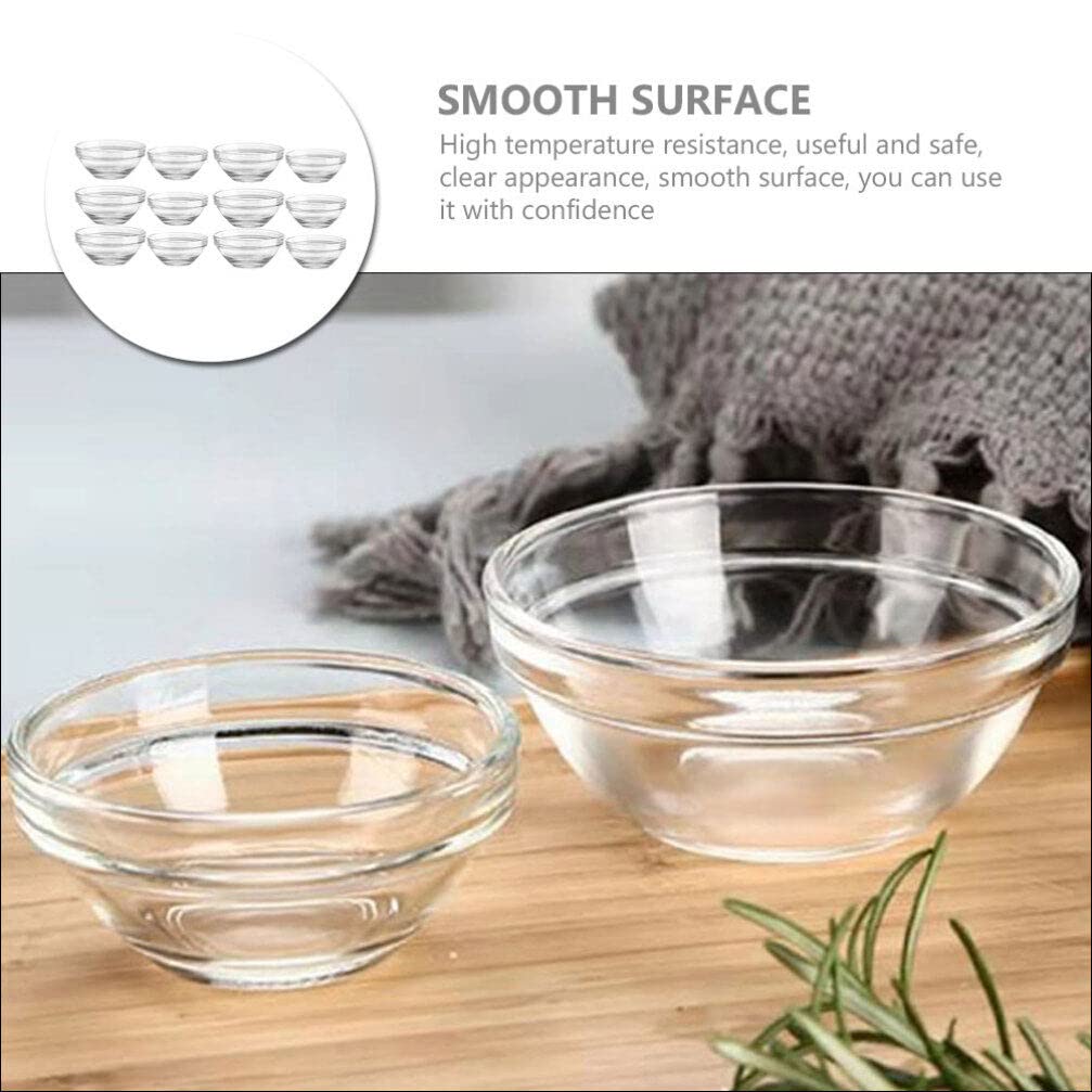 Kichvoe Ciotole in Vetro per Dessert 12 Pezzi, Rotonde per Cucina
