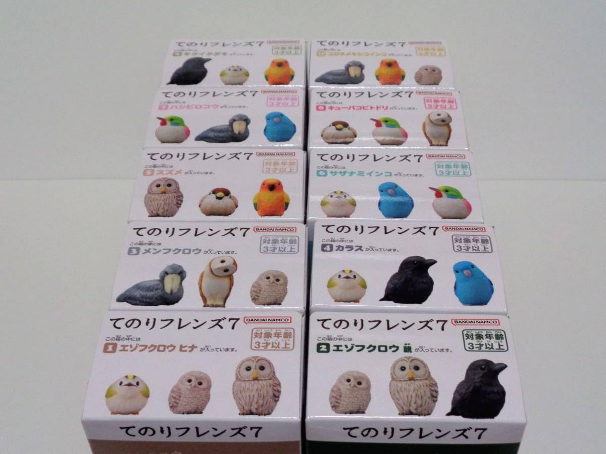 Amazon.co.jp: てのりフレンズ7 全10種セット 食玩 ソフビ 小鳥 鳥