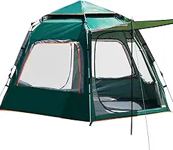 Barraca de Camping 6-8 Person Tenda de Acampamento Pop-up Automática com 2 Portas e 4 Janelas