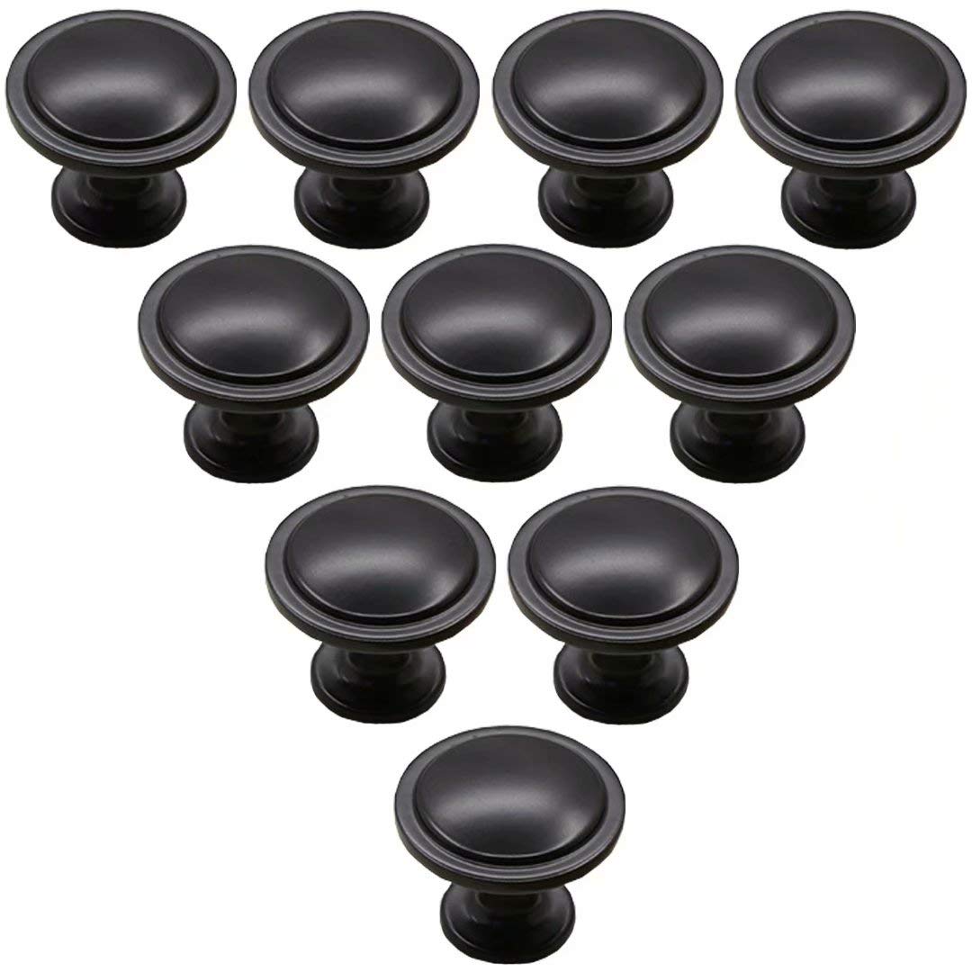 Fagoritime Antique Knob, Round Drawer Cabinet Knobs(Black)