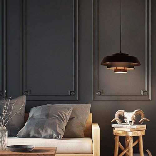 Miniatura 4 de SSBHDM E27 Base Ceiling Lighting Fixtures,Nordic Industrial Style Chandelier,Creative Personality Metal Single-Head Pendant Lamp,Studio Living Room