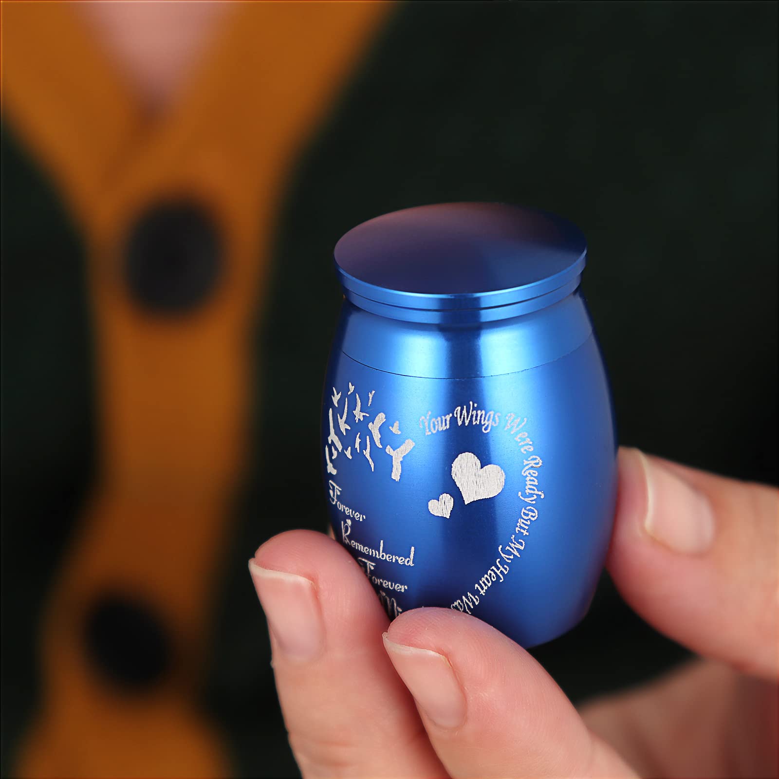 Small Cremation Keepsake Urn, Mini Beautiful Cremation Stainless,Cremation Urns.Keepsake Cremation Funeral Small Cremation Urn for Human Ashes Small Cremation Urn.