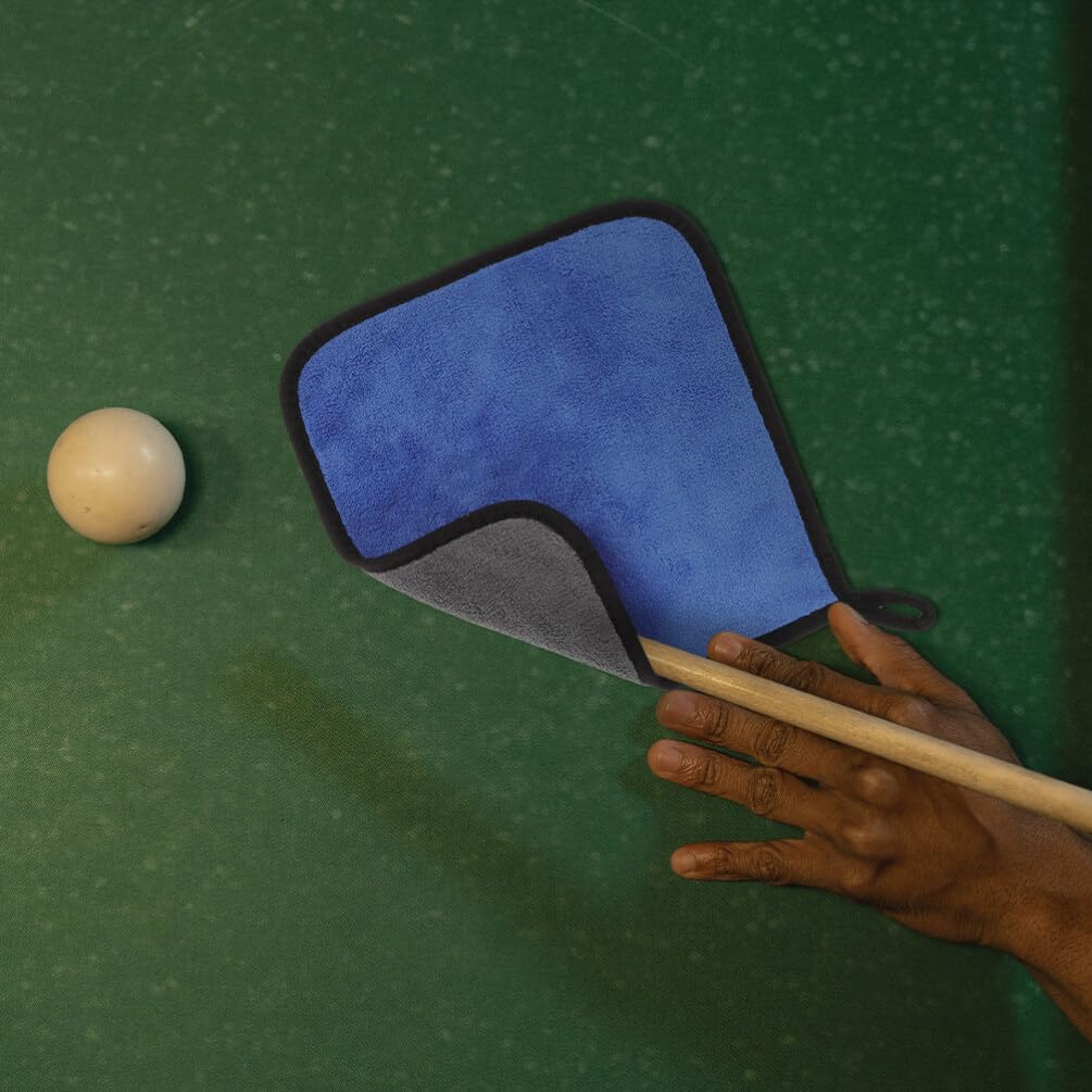 SUPVOX 4 Pack Snooker Cleaning Towels Professional Fleece Billiard Cleaner Compact Design Pool Stick Accessories