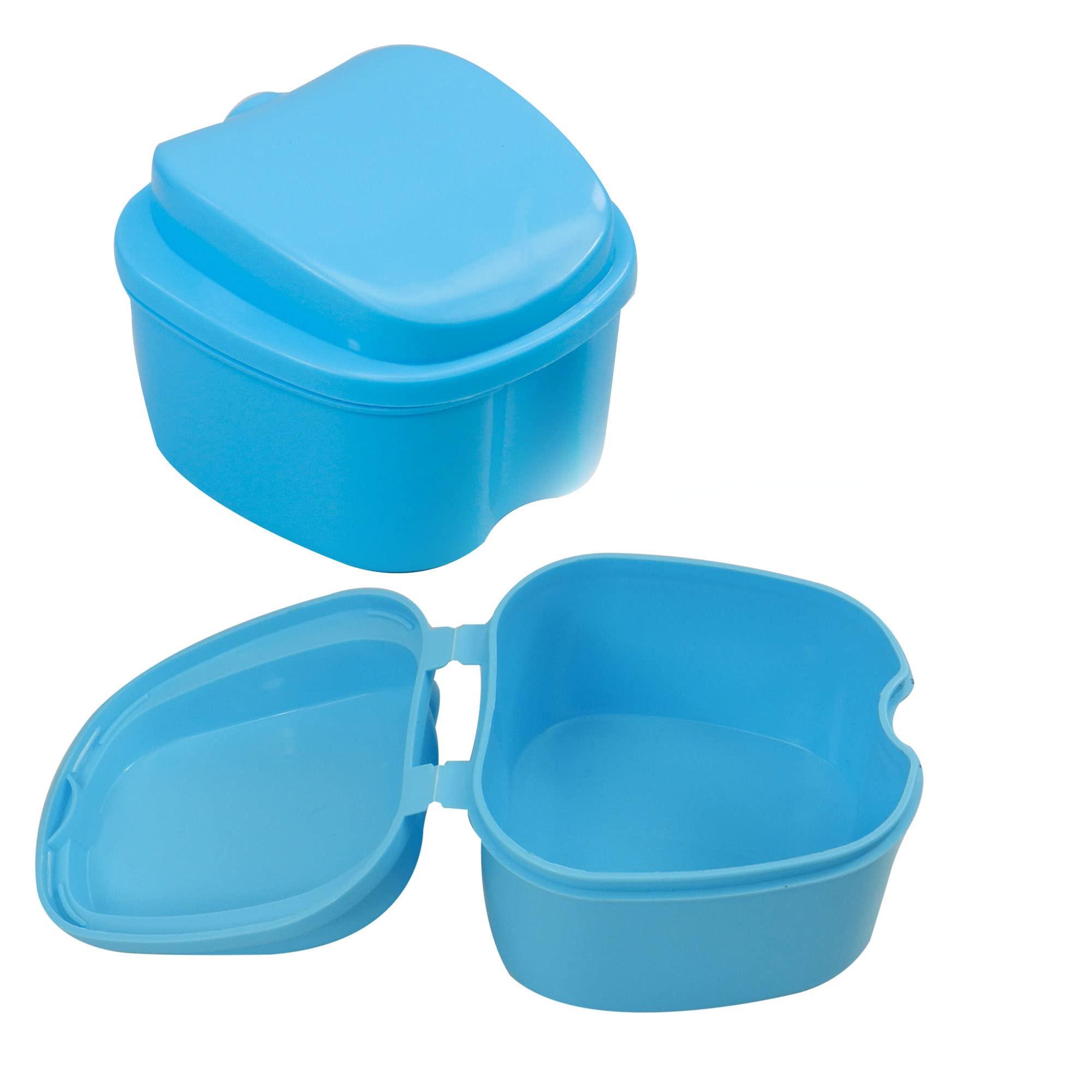 Dentosmile Denture Boxes, Retainer Box Orthodontic Mouth Guard Dental Storage Container/Teeth Storage Box in Light Blue Color (2) 1