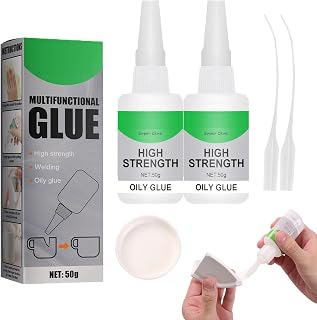 2 Pcs Welding High-Strength Oily Glue,Universal Super Glue,Wood Glue for Furniture,Apply to Super Plastic Glue for Resin Ceramic Metal Glass,Plastics, Jade Etc(50g)