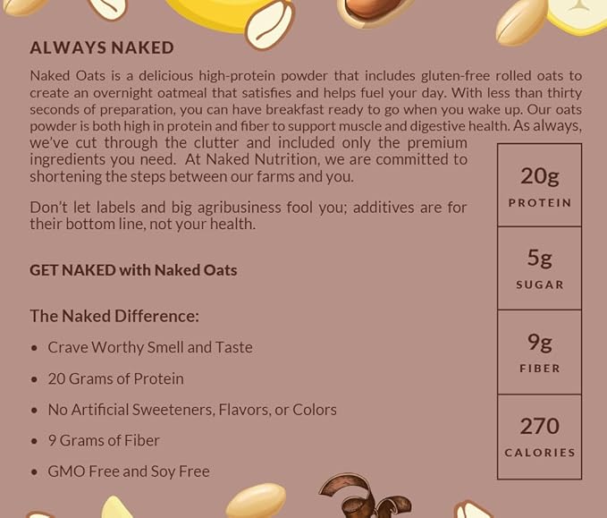 Avena Naked Oats Chocolate PB Banana, 12 Servicios, 30.4 oz miniatura 3