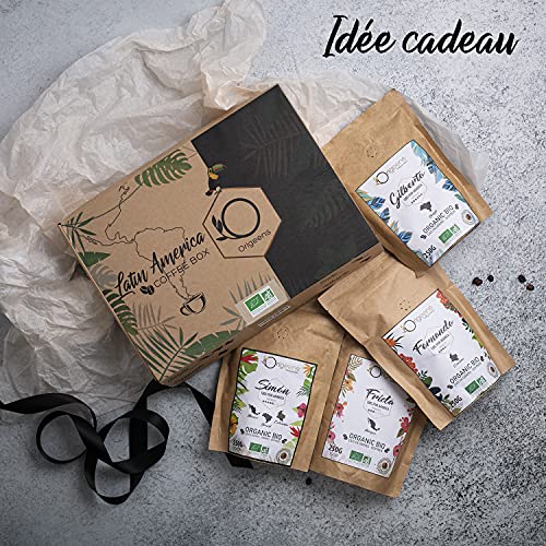 ORIGEENS BIO KOFFIEBONEN 1kg | Arabica Koffie Bonen | Probeerset, Ambachtelijk Gebrand, 4x250g | Cadeau-idee - Afbeelding 8