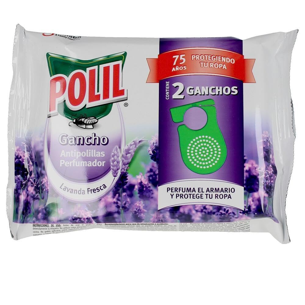  POLIL Raid Perfumado Lavanda Fresca, Perfuma tu Armario y Protege tu Ropa - 2 Unidades
| POLIL Raid Gancho Lavanda Fres