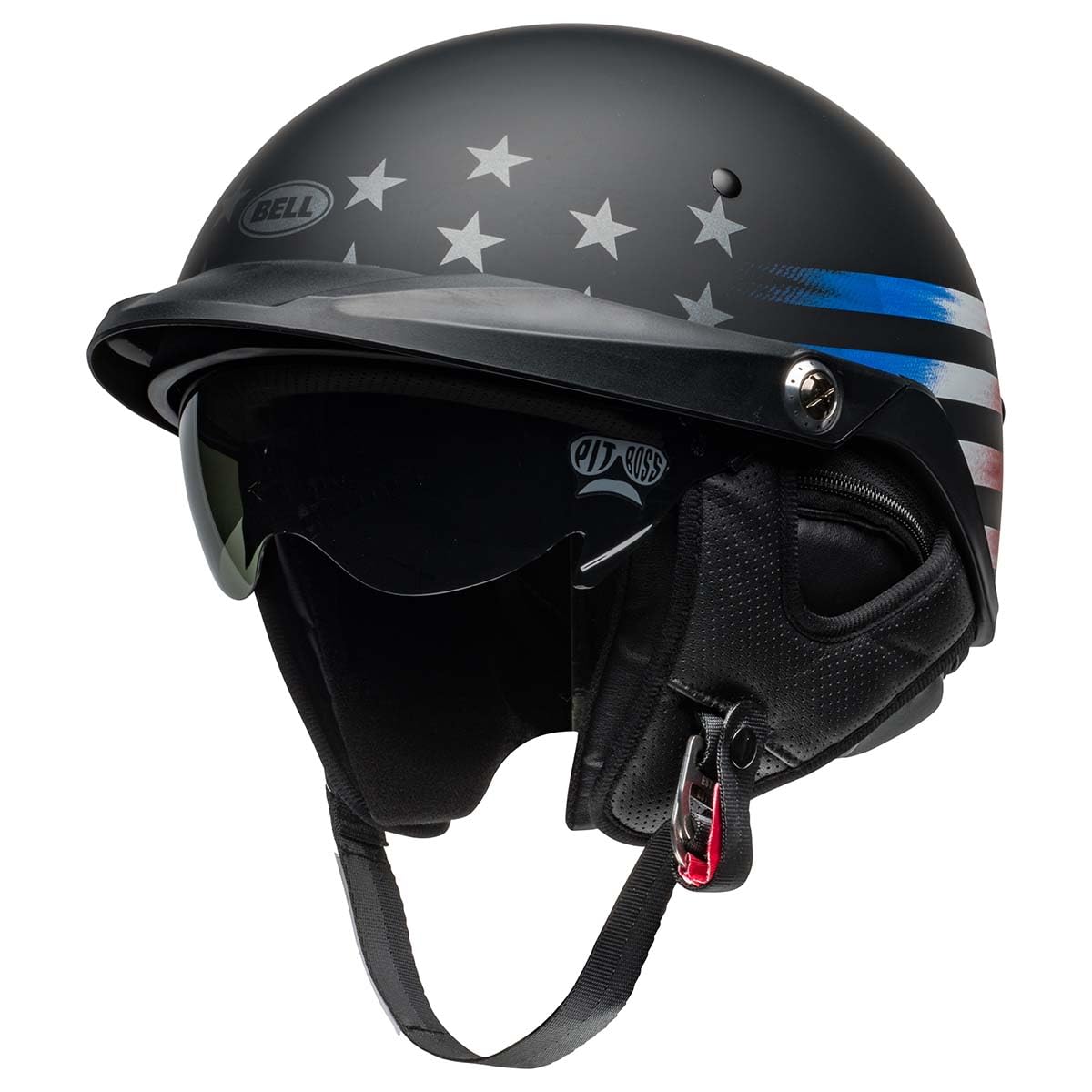 Bell Powersports Pit Boss Banner Matte Black/Red Medium : Automotive