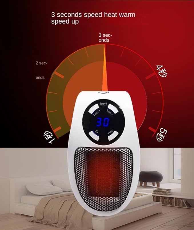 Calefactor Eléctrico Portátil Pequeño de Ventilador miniatura 6