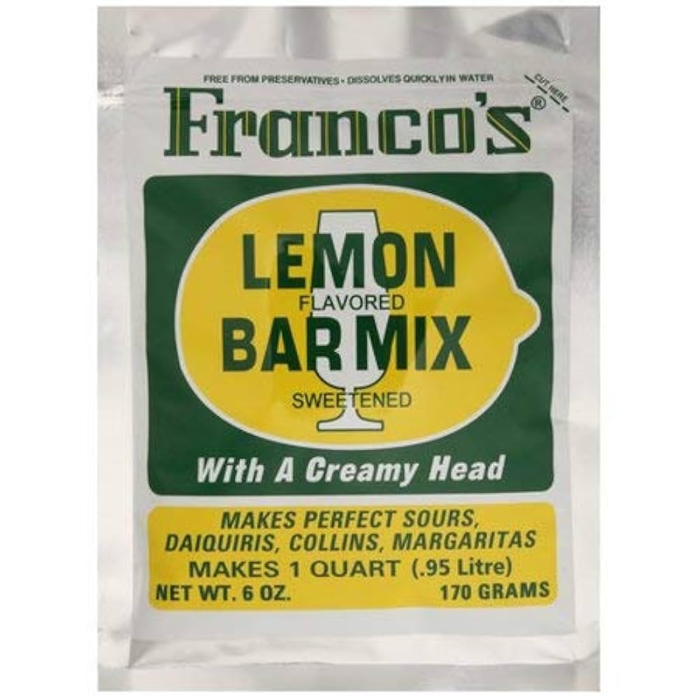 Cocktail Mix Franco's Lemon Bar Mix 6 Oz.single Pouch/ 1 Quart