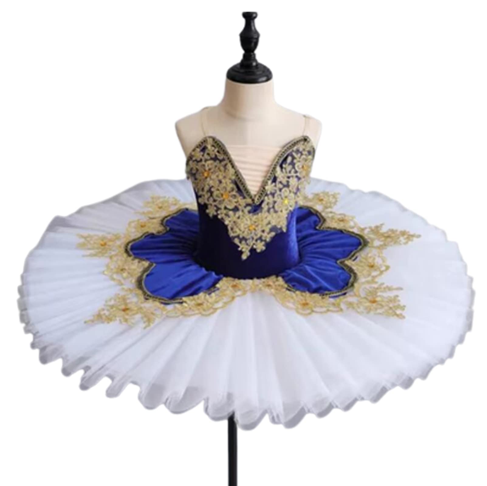 OTMYIGO Ragazza Tutu di Balletto Gonna Balletto per Bambini Costume da Lago dei cigni Costumi di Danza del Ventre Abito da Competizione per spettacoli teatrali