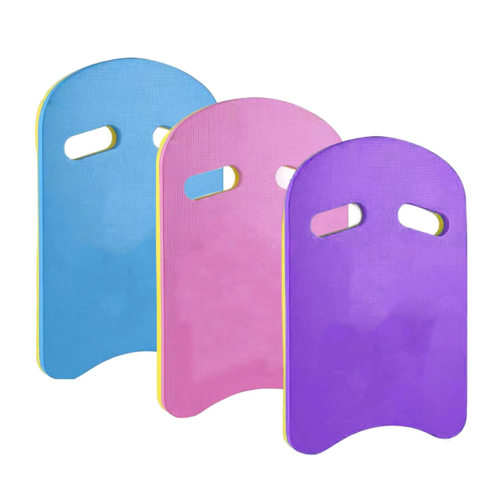 Juego de 3 Tabla de Natación para Adultos Placa Flotante de Natación de Alta Flotabilidad con Asas Tabla de flotabilidad de Espuma EVA en Forma de U para el Entrenamiento y Aprendizaje de la Natación