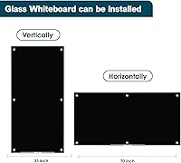 Vista 113 de J&J worldwide Glass Whiteboard Yearly Calendar - 35" X 47" Large Wall Whitrboard - White Board Dry Erase Planner for Wall Home, School, Office