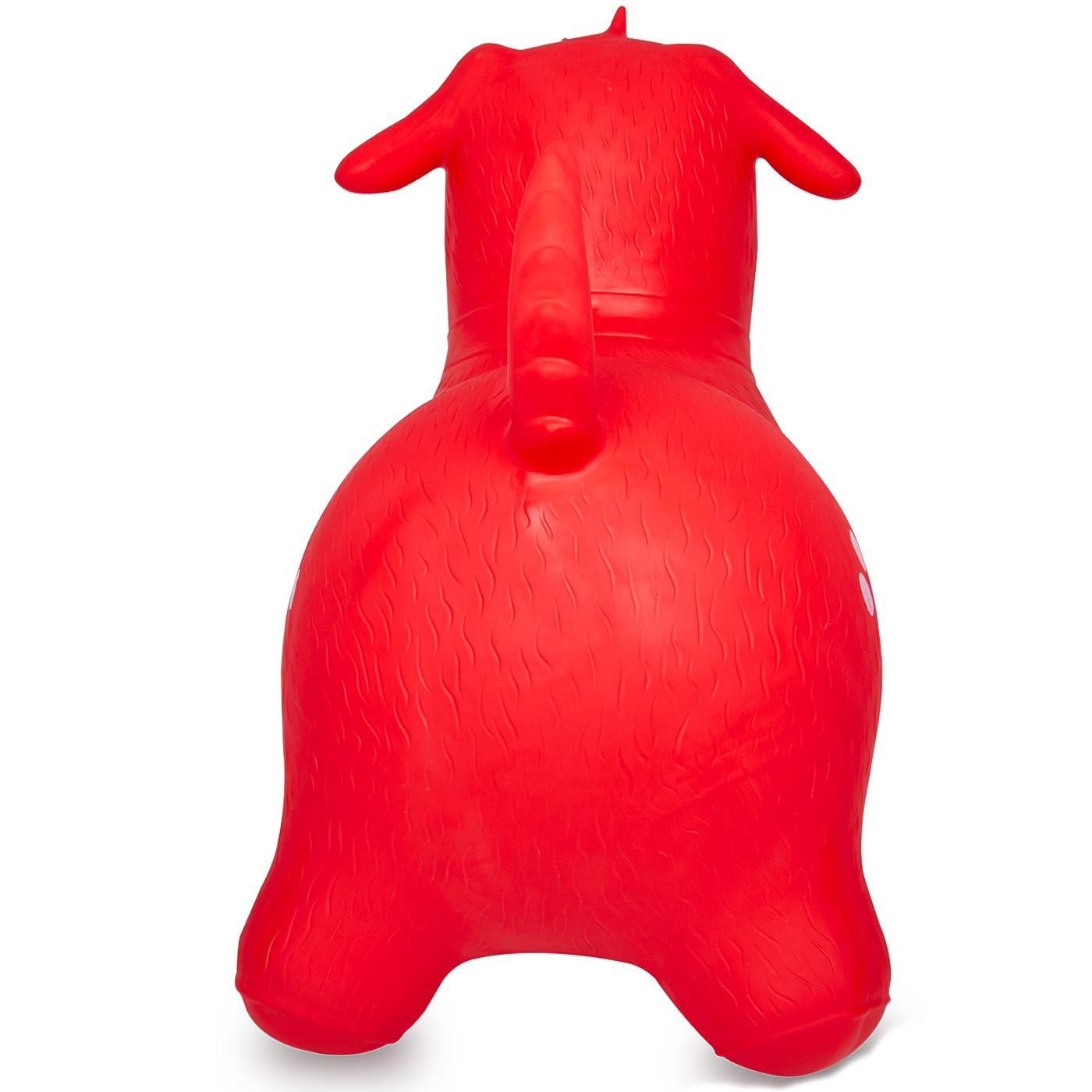 Jamara 460454 - Animal saltarín Perro Rojo con Bomba - Mejora el Equilibrio y Capacidad motora, Orejas como Soporte, Robusto y Resistente, Peso sostenible 50 Kg