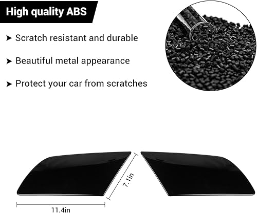 Miniatura 4 de Hoolcar Cubierta de lámpara de faro, marco de bisel, decoración de marco de decoración, accesorios exteriores compatibles con Ford Mustang