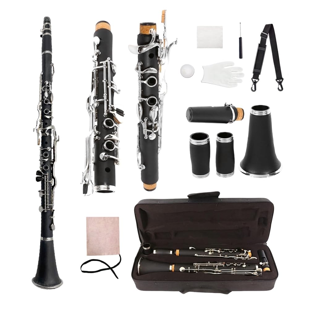 Amazon.com: Yinfente Professional Ebonite Clarinete G Key Clarinet