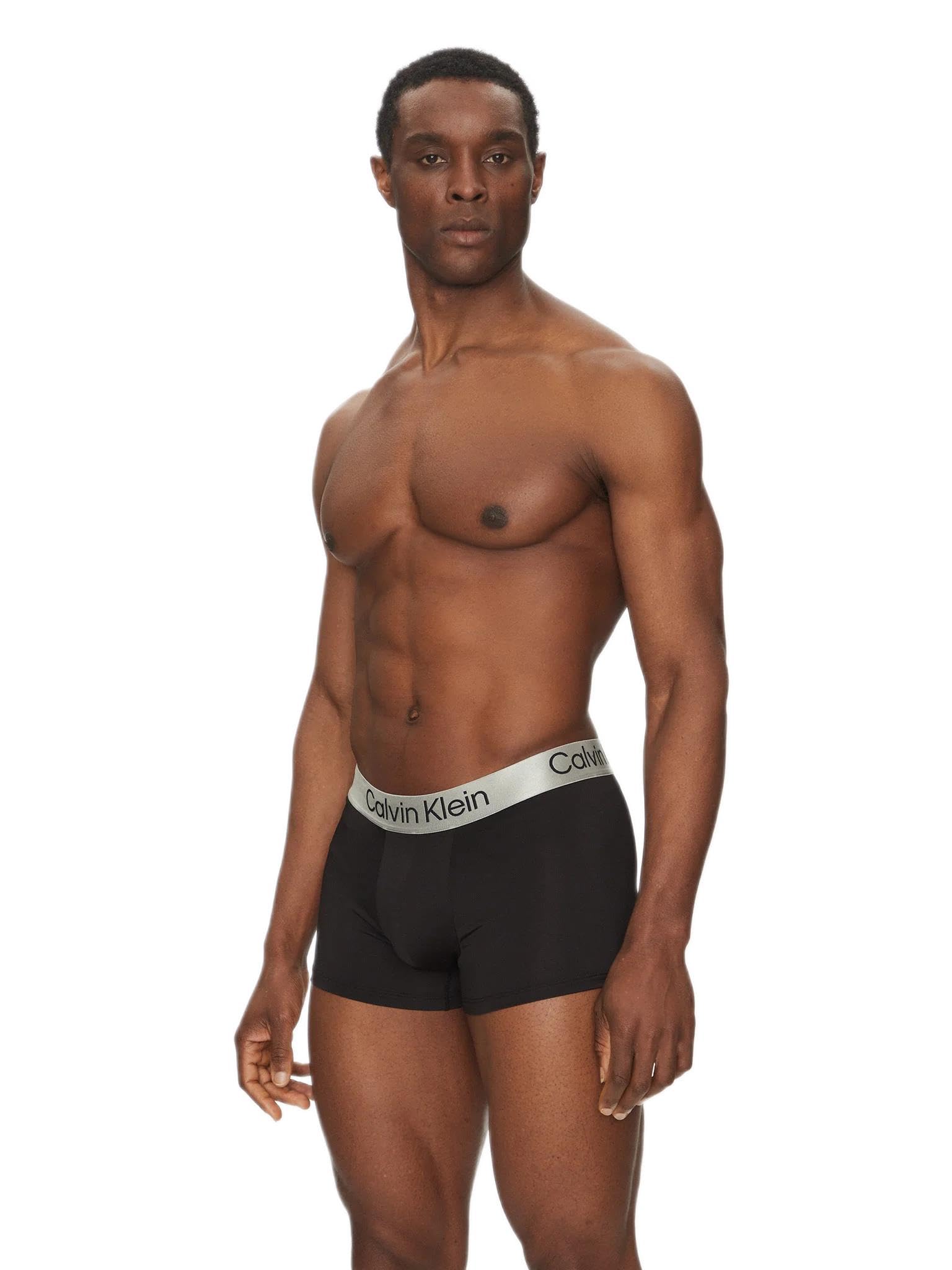 Calvin Klein Uomo Confezione da 3 Boxer in Microfibra Spazzolata, Black, XL
