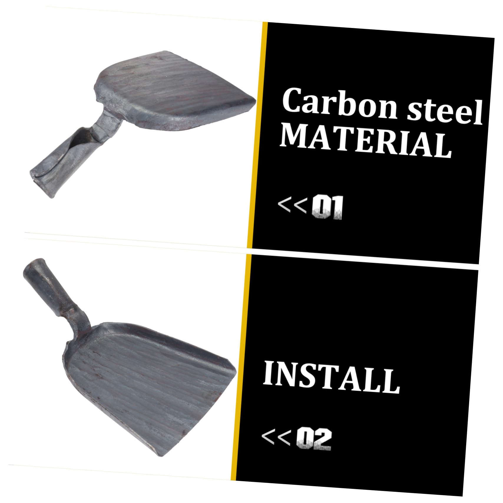 PartyKindom 2 pezzi Paletta per Cenere Carbonella Forgiata Mano Mini Paletta Coal Ash per Barbecue e Cucina Leggera e Resistente Design Ergonomico per Uso e Giardino