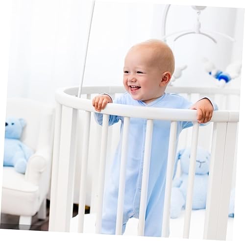 Miniatura 4 de Totority 2 juegos de soporte de red para cuna, bastidores de red para niños, toldo para cuna, soporte para toldo, acero blanco, accesorios de malla