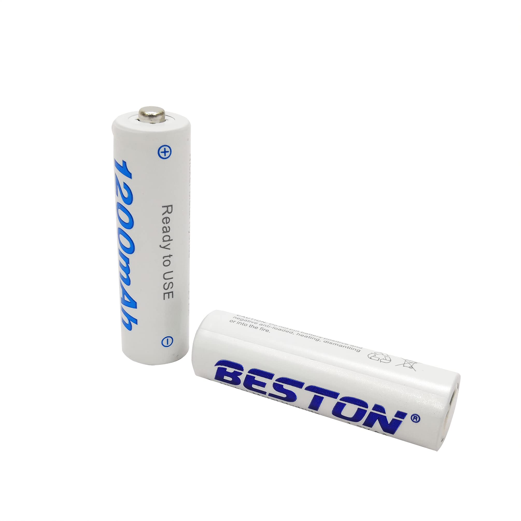 FixtureDisplays 2-Pack AA Batteries High-Capacity 1200 mAh Rechargeable Battery Pre-Charged Recharge up to 400x Green High Capacity 1200