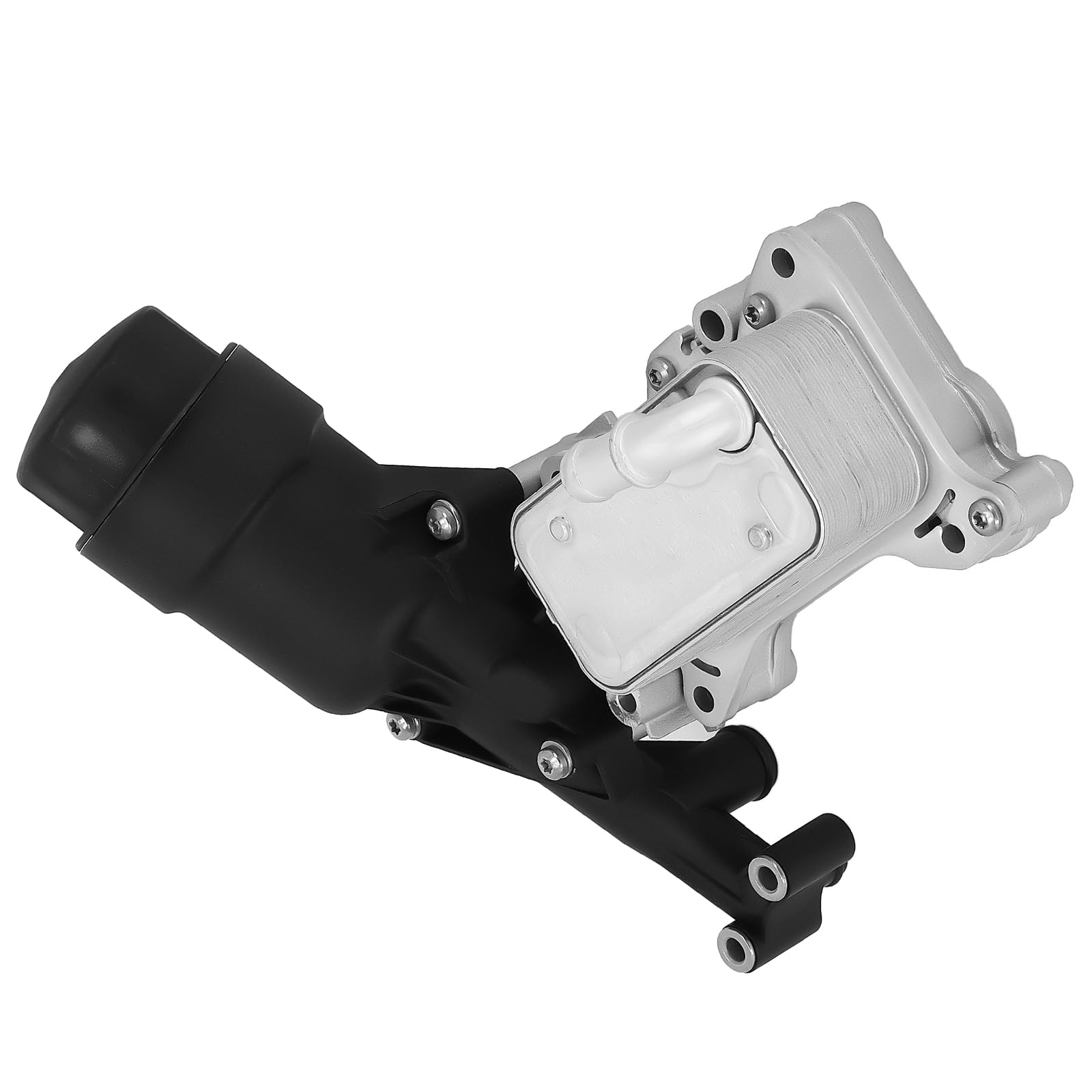 maXpeedingrods Obudowa filtra oleju, obudowa filtra oleju silnikowego z filtrem oleju i chłodnicą oleju do Mercedes-Benz klasy C W204 W205 2007-2018 A6511801310