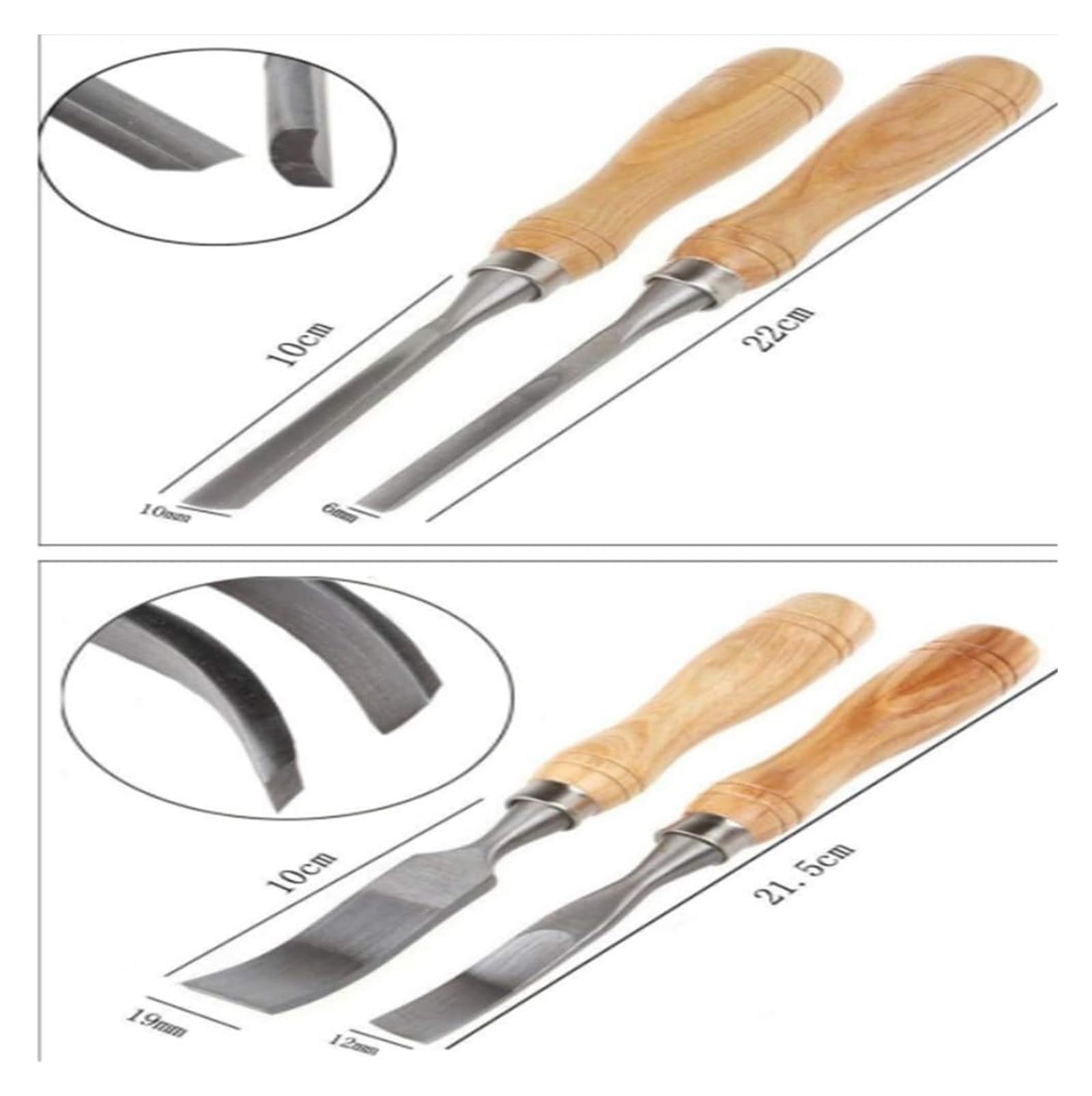 Juego de Cinceles, Juego de Cinceles Profesionales para Tallar Madera, 12 Piezas de Herramientas Afiladas para Trabajar la Madera con Estuche de Transporte, Ideal para Principiantes, Herramie