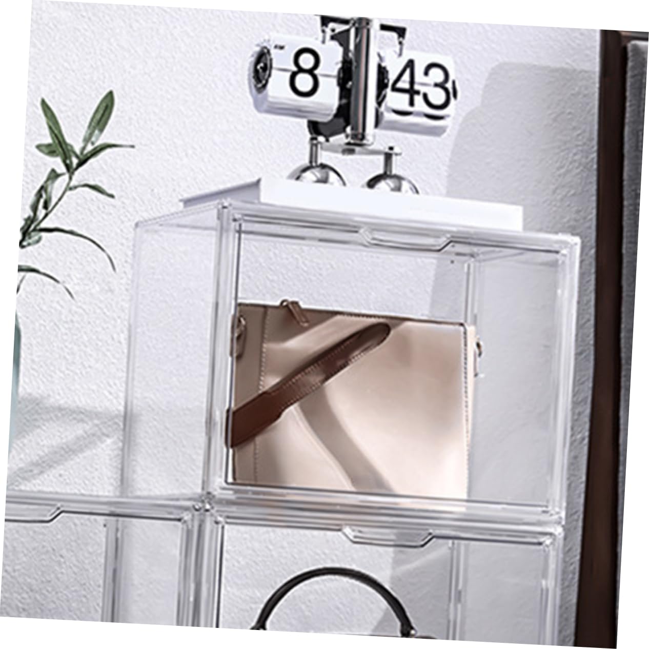 Caja De Exhibición Transparente Prueba De Polvo Caja para Muñecas y Figuras Vitrina para Estatuas para Armario o Vitrina De Bolsos