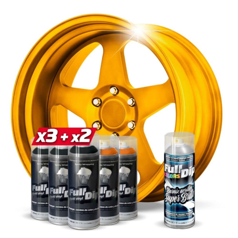 AutoFullCar Pack Sprays Full Dip Candy arancione lucido con base nera