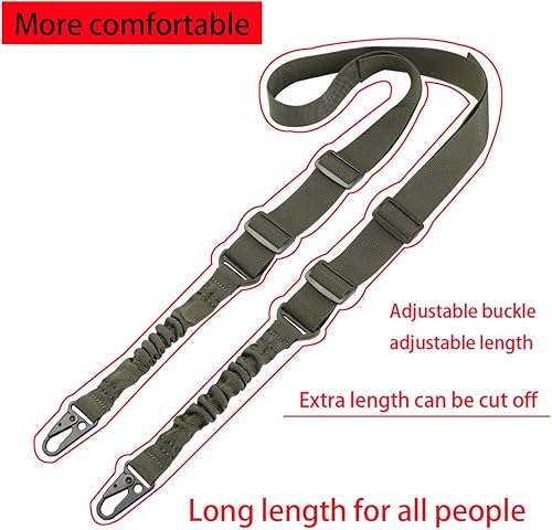 Miniatura 6 de Eslinga de rifle de dos puntos de 2 puntos de ajuste rápido adaptador tradicional de rifle, anillo D, accesorio de correa de hombro para exteriores
