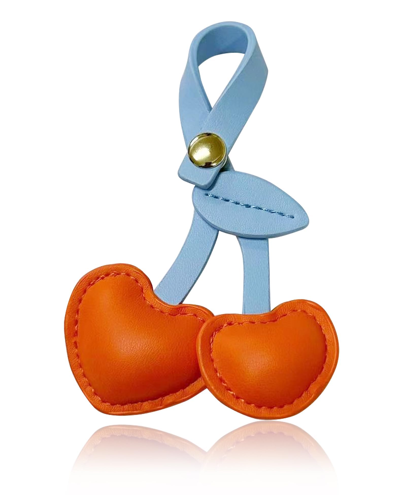 Portachiavi A Ciliegia Scintillante Per Donne, Ciondolo Per Borsa E Chiavi Con Perle E Fiocco, Accessorio Regalo Alla Moda 9.6 Cm - 5