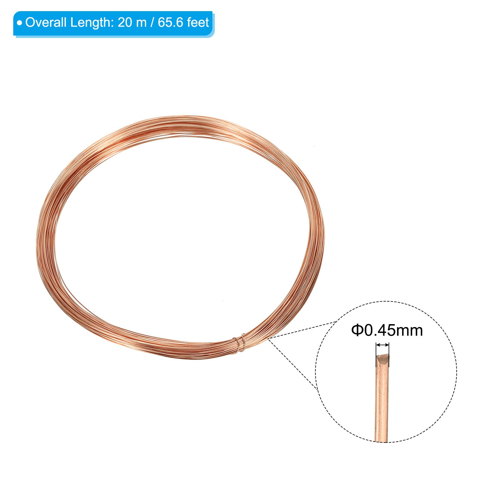 PATIKIL 66 Feet Solid Bare Copper Wire - Image 2