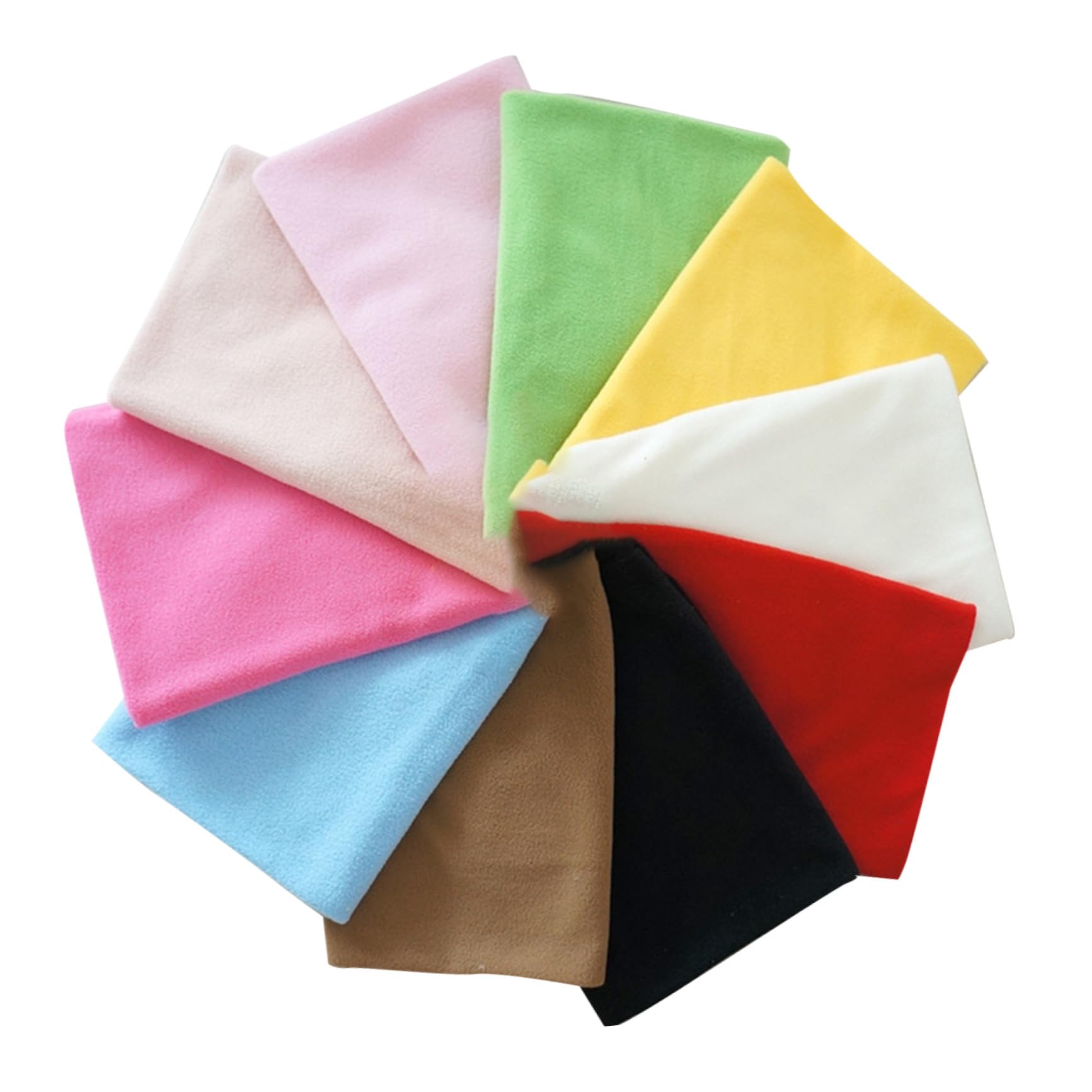 GARVALON 10pezzi Tessuto in Pile Colorato per Patchwork Tessuti per Hobby Creativi Stoffa Handmade DIY per Donne e Ragazze Accessori Cucito Colore Casuale