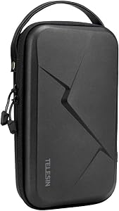 TELESIN Carry Case for GoPro Max Hero 9 8 7 6 5 4 3, DJI Osmo Pocket Action, Insta360 One X, More Small Digital Camera