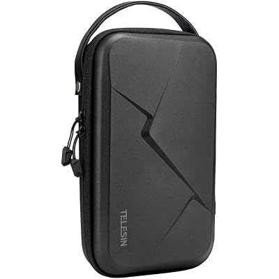 TELESIN Hard Carry Case Waterproof Carrying Bag for Go Pro Mission 1 PRO Hero 13 12 11 10 9 DJI Osmo Action 6/5 Pro/4/Pocket 4 3/Nano Insta360 X5/X4/X3 Ace Pro 2 EDC Tech Pouch Camera Accessories
