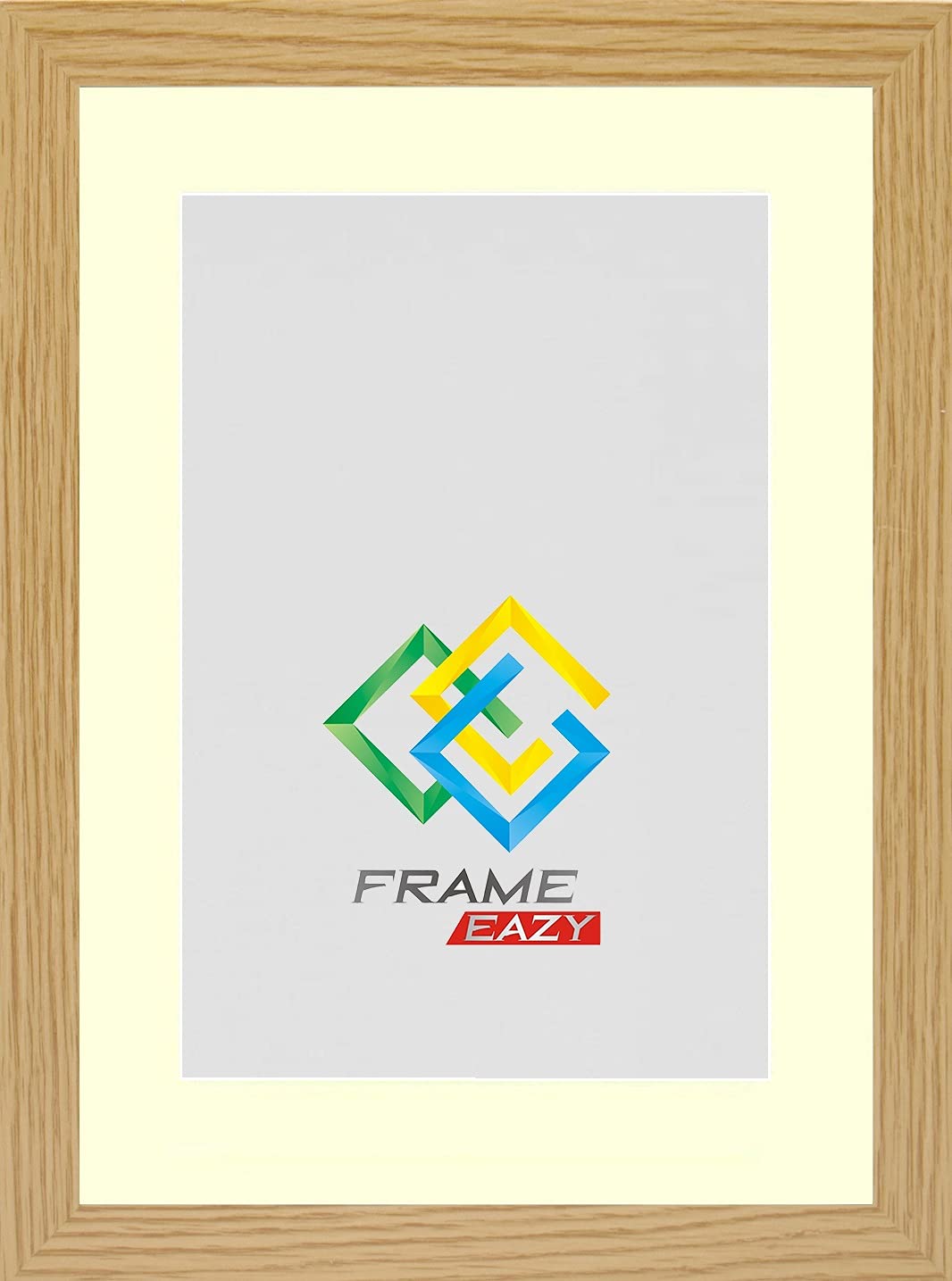 Frame Eazy Oak Frame Ivory Mount Modern Oak Photo Picture Frame Poster Certificate Frames With Ivory Mount – 24X20 For 20X16 Inch Picture